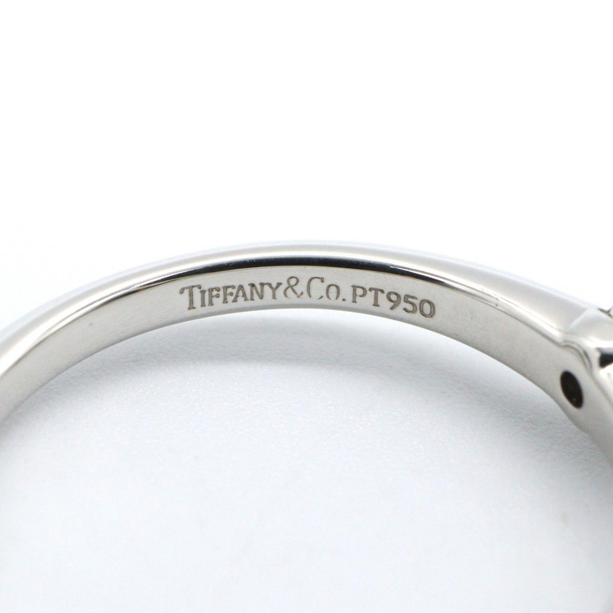 TIFFANY&CO Solitaire Diamond Pt950 Ring Size JP 10