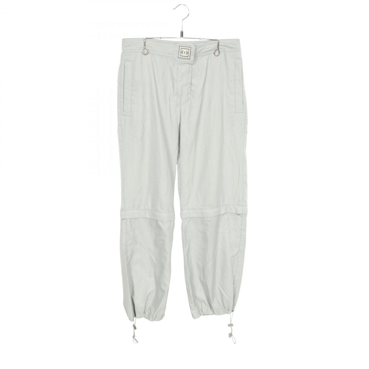CHANEL Sport Line Nylon Pants Gray Size 40