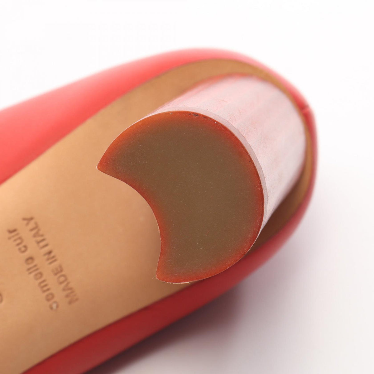 HERMES Suede Leather Pumps Red Size 36