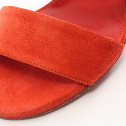 HERMES Suede Leather Pumps Red Size 36