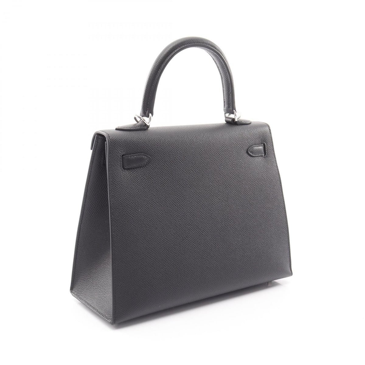HERMES Kelly 25 Sellier Veau Handbag Black