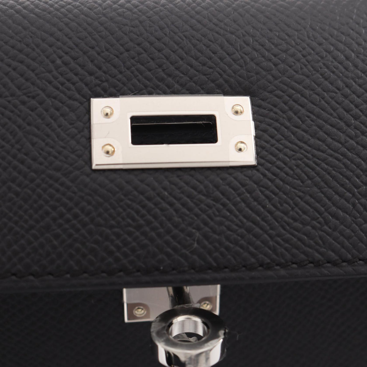HERMES Kelly 25 Sellier Veau Handbag Black
