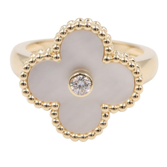 Van Cleef & Arpels Vintage Alhambra K18YG MOP Ring Size JP 7.5