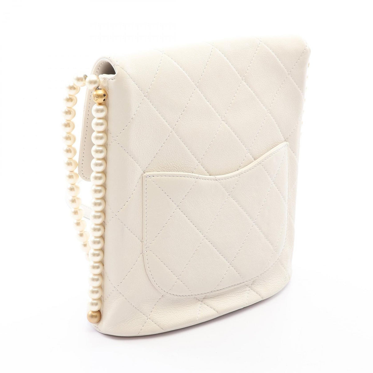 CHANEL Matelassé Faux Pearl Shoulder Bag