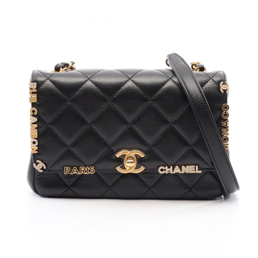 CHANEL Mini Flap Matelasse Bag Black