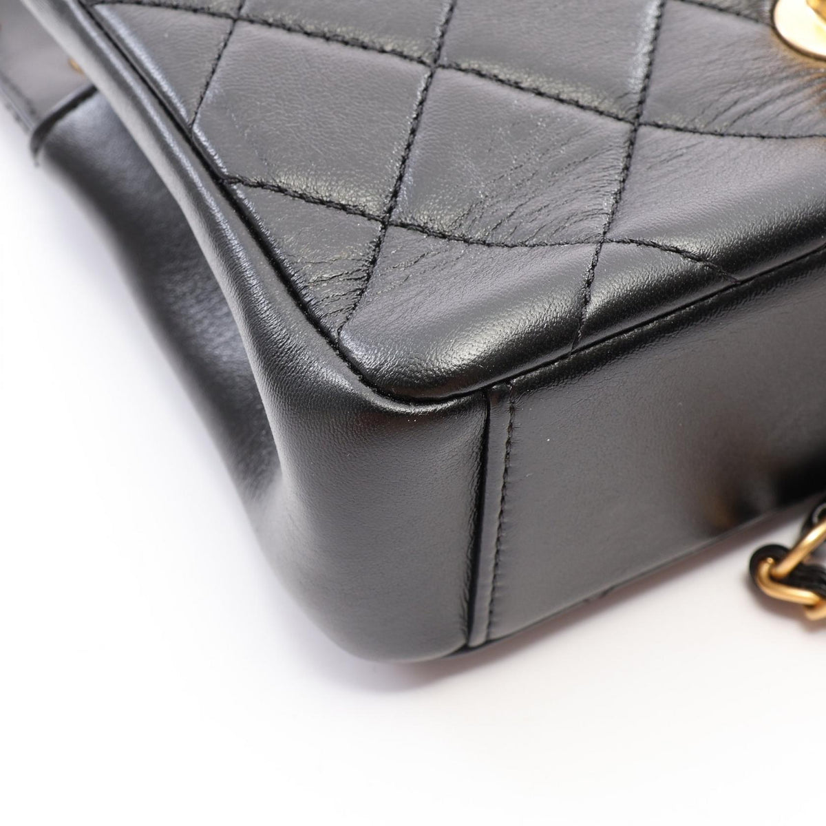 CHANEL Mini Flap Matelasse Bag Black