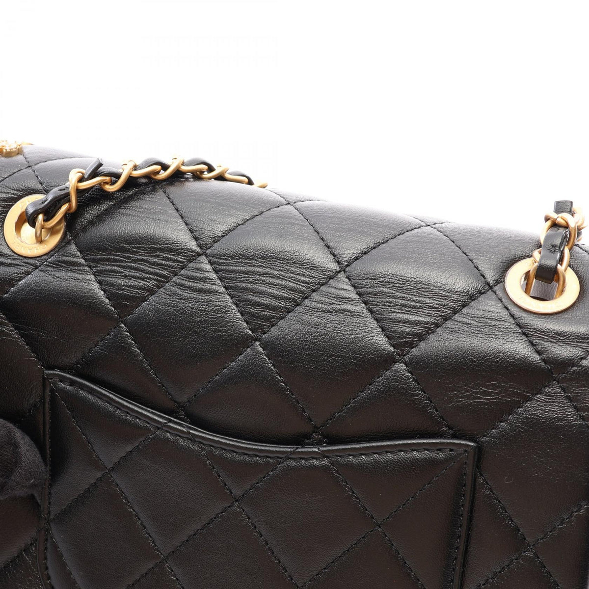 CHANEL Mini Flap Matelasse Bag Black