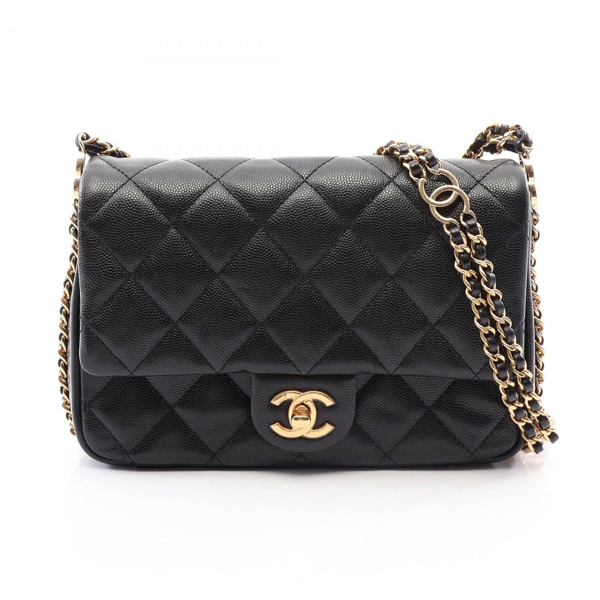 CHANEL Matelasse Caviar Skin Bag Black