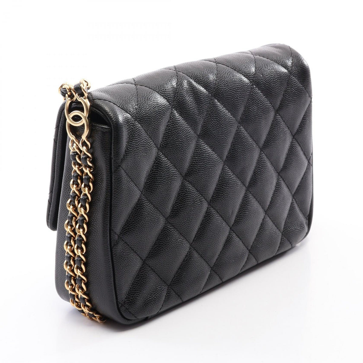 CHANEL Matelasse Caviar Skin Bag Black