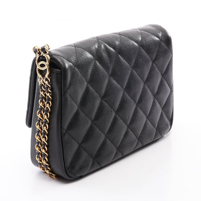 CHANEL Matelasse Caviar Skin Bag Black