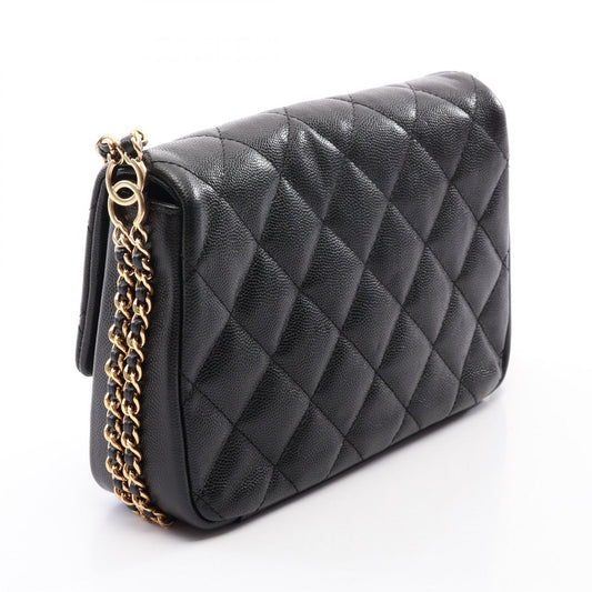 CHANEL Matelasse Caviar Skin Bag Black