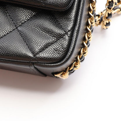 CHANEL Matelasse Caviar Skin Bag Black