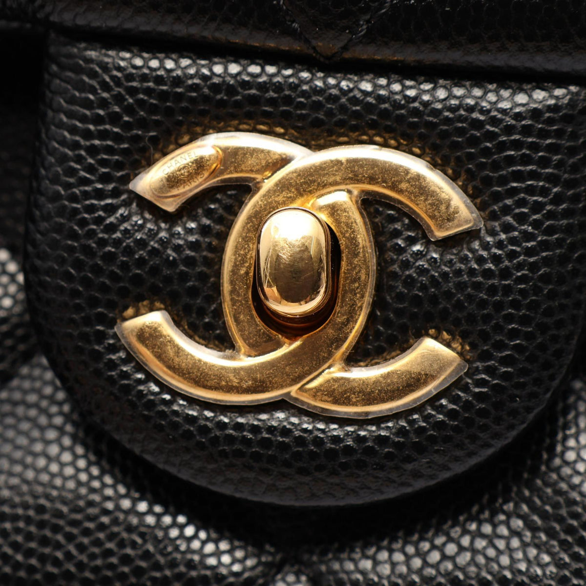 CHANEL Matelasse Caviar Skin Bag Black