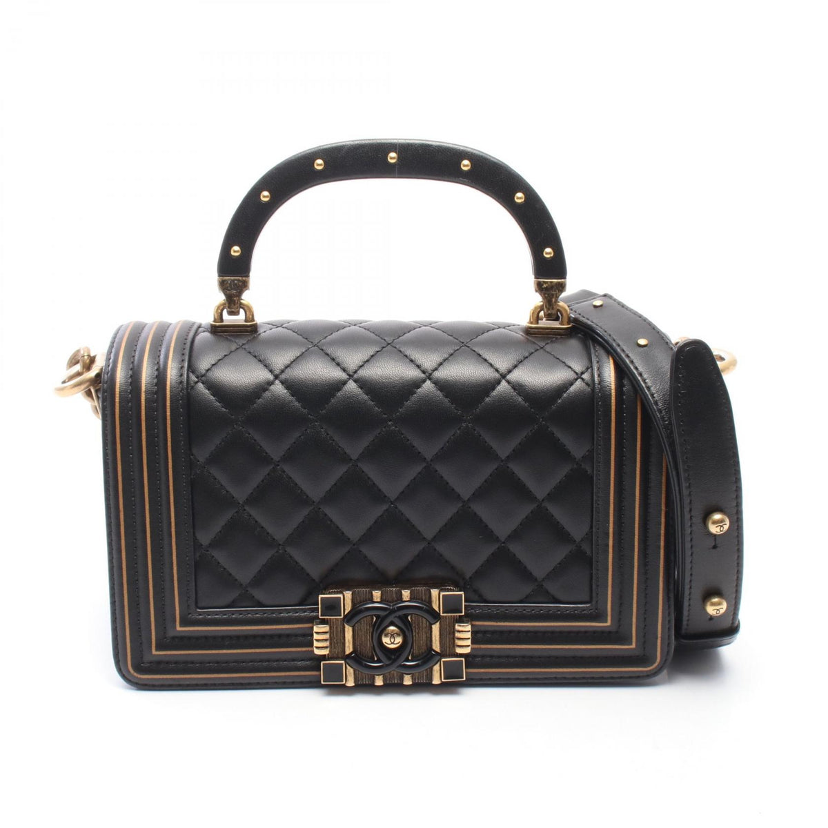 CHANEL Boy Chanel Small Top Bag Black