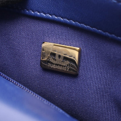 CHANEL Blue Matelassé Mini Gold HW Shoulder Bag
