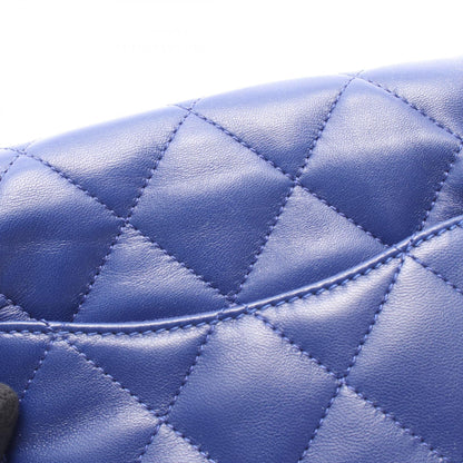 CHANEL Blue Matelassé Mini Gold HW Shoulder Bag