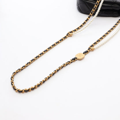 CHANEL Black Matelassé Faux Shoulder Bag