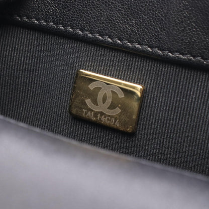 CHANEL Mini Matelasse Top Handle Bag Black