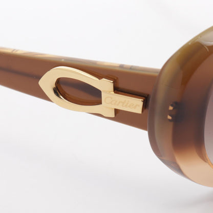 CARTIER C Decor Oval Plastic Sunglasses