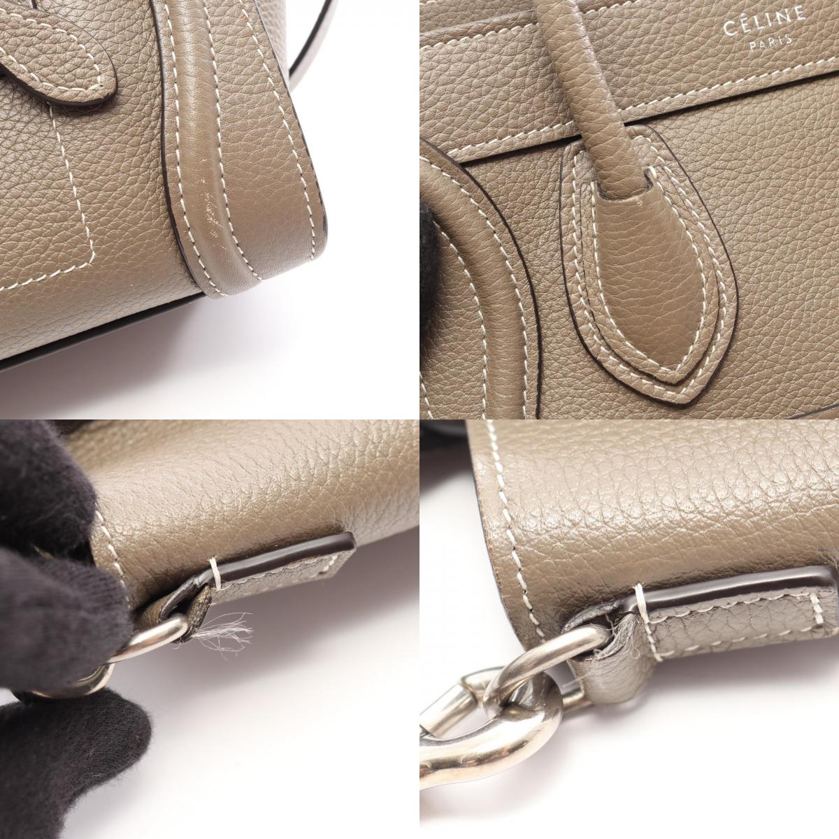 CELINE Luggage Nano Shopper Leather Bag