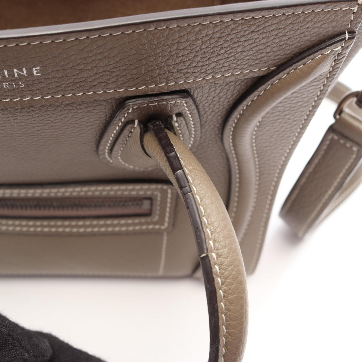 CELINE Luggage Nano Shopper Leather Bag