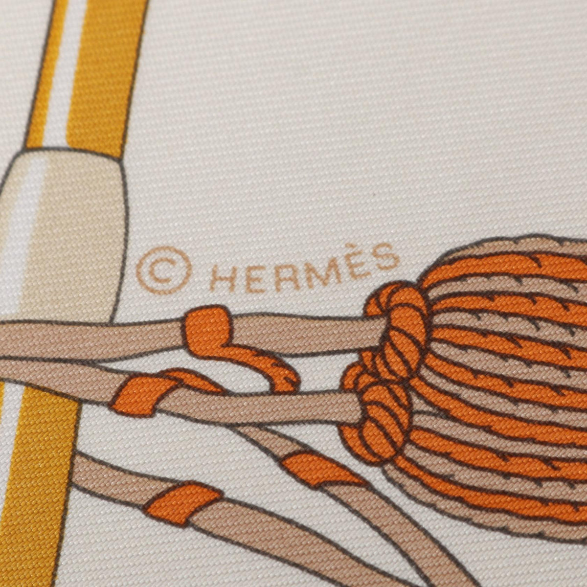 HERMES Petit Carre Palonniers Silk Scarf Size 40