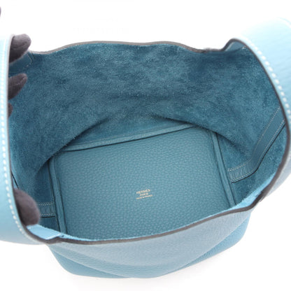 HERMES Picotin Lock PM Blue Clemence Bag