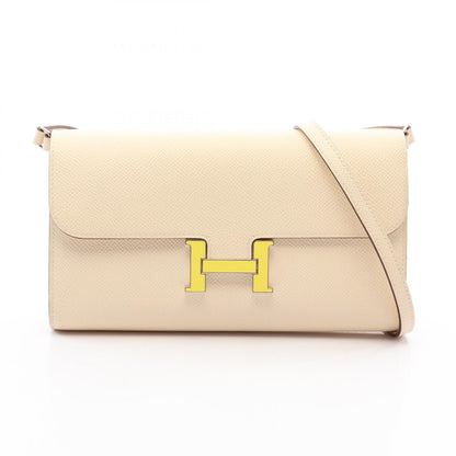 HERMES Constance Long To Go Shoulder Bag Beige