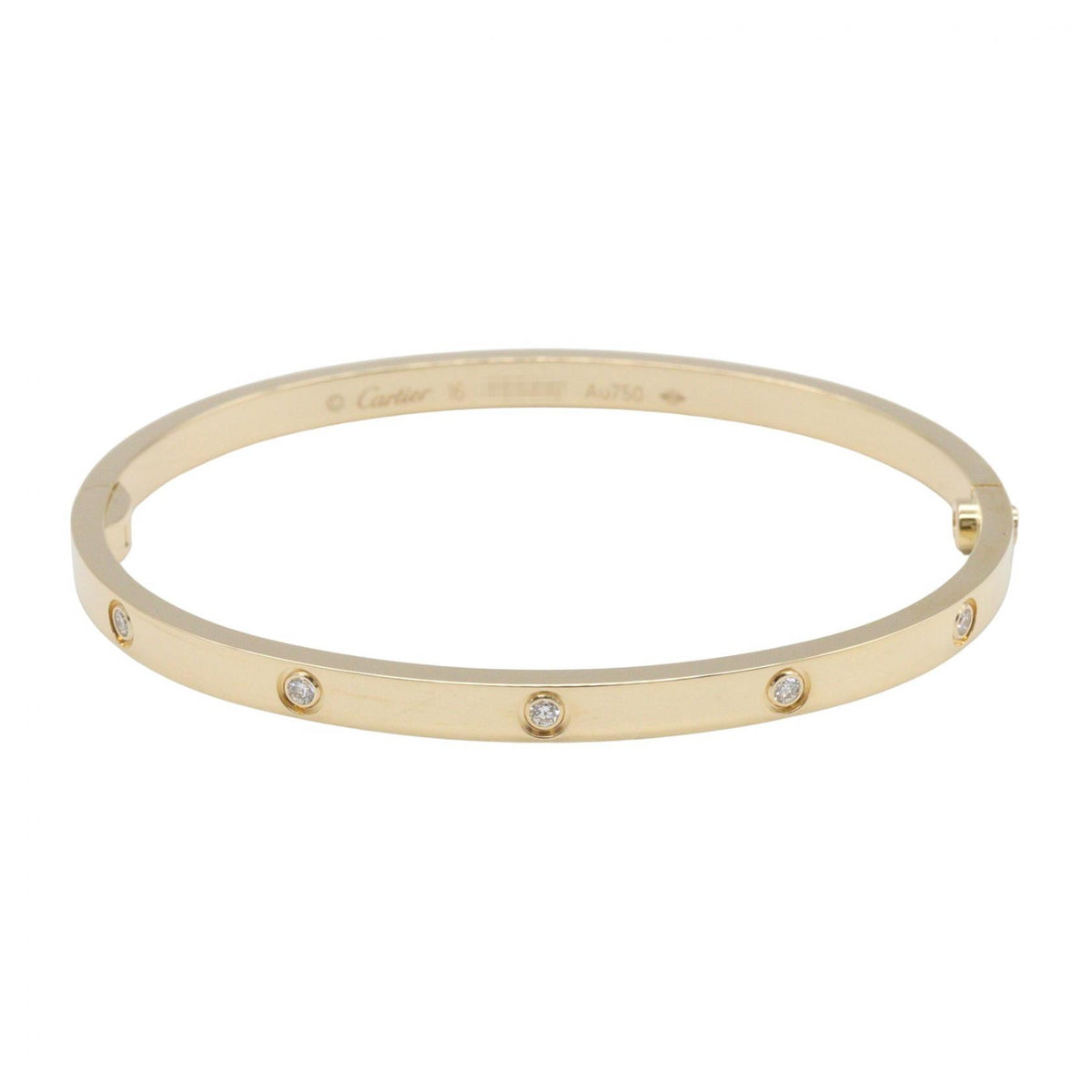 CARTIER Love Bracelet Small 10-Diamond K18 Gold Size 16