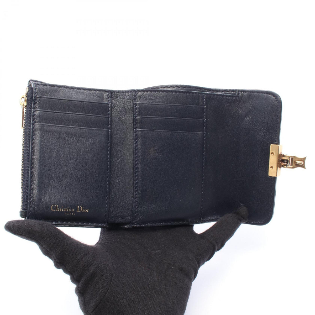Dior Addict Oblique Canvas Leather Wallet