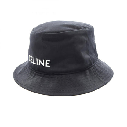 CELINE Logo Embroidery Cotton Bucket Hat Size L