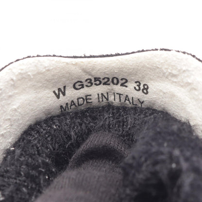 CHANEL Coco Mark Shaggy Knit Suede Sneakers Size 38