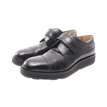 HERMES Medallion Brogue Shoes Black Size EU 42