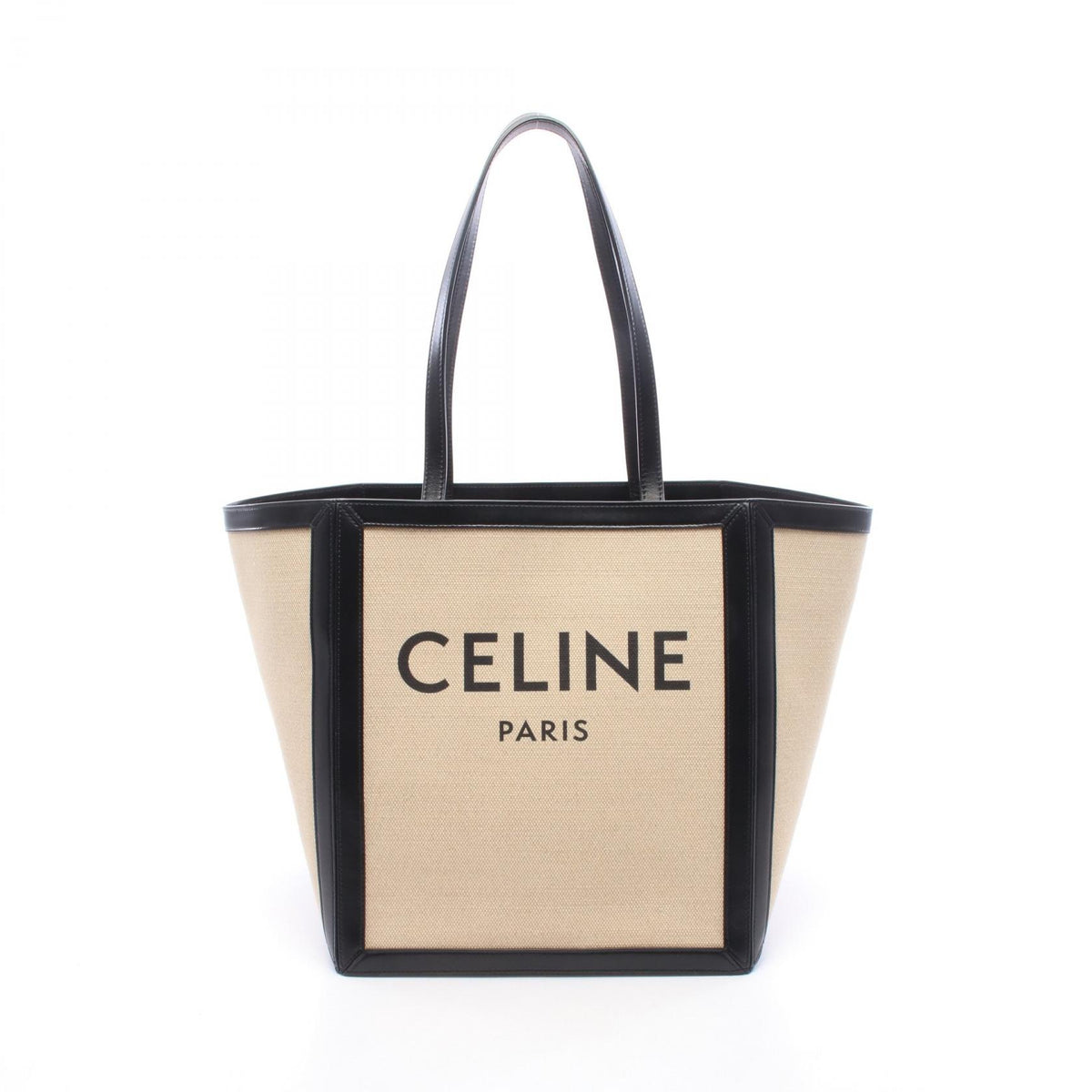 CELINE Large Square Cabas Canvas Tote Bag