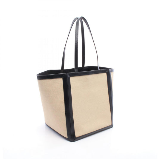 CELINE Large Square Cabas Canvas Tote Bag