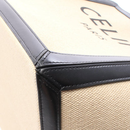 CELINE Large Square Cabas Canvas Tote Bag