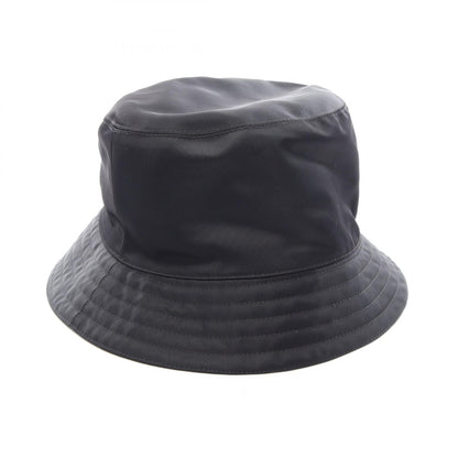 HERMES H-Embroidered Nylon Bucket Hat Black Size 58