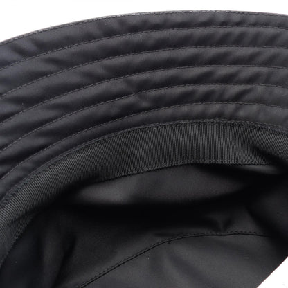 HERMES H-Embroidered Nylon Bucket Hat Black Size 58