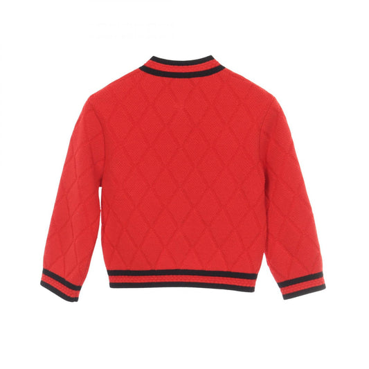 GUCCI Interlocking G Knit Wool Cardigan Red Size XS