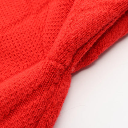 GUCCI Interlocking G Knit Wool Cardigan Red Size XS