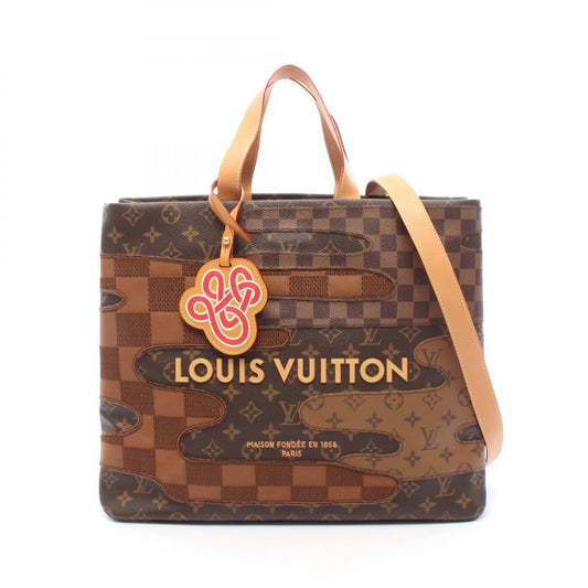 LOUIS VUITTON Monogram Landscape 2-Way Shopper Tote MM Bag