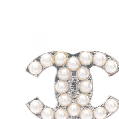 CHANEL Coco Mark Metal Faux Pearl Earrings