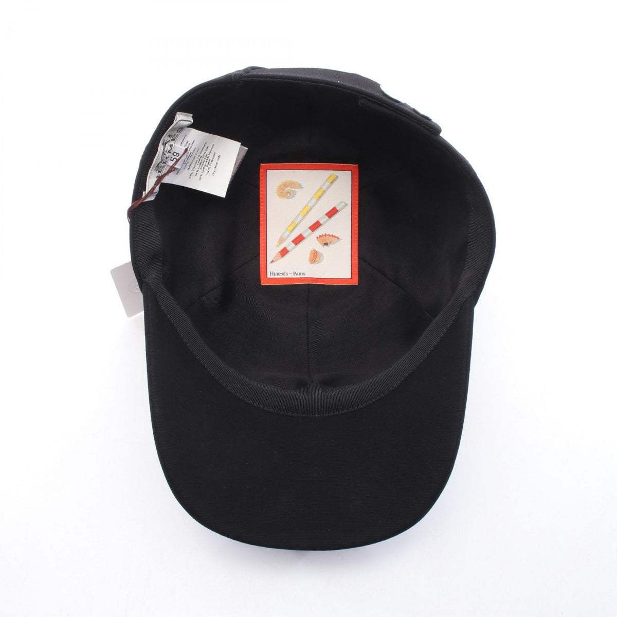 HERMES Tess Milano Jersey Black Rayon Cap Size 59