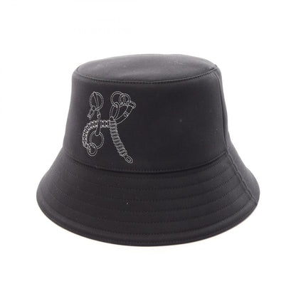 HERMES Milo Des Chaînes Cotton Bucket Hat Black Size 59