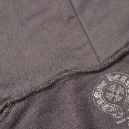CHROME HEARTS Vertical Logo Cotton Hoodie Black Size XS