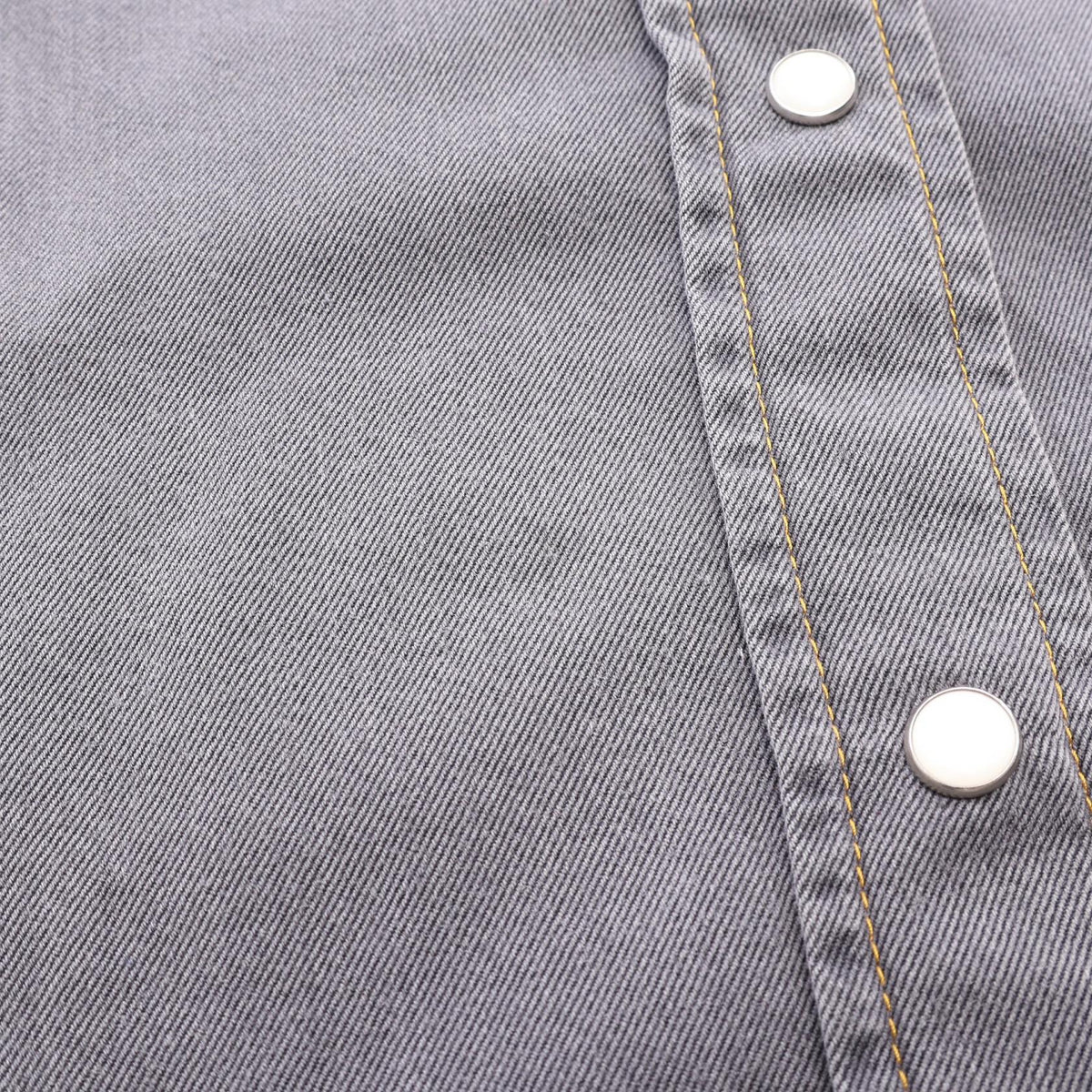Miu Miu Cropped Chambray Washed Cotton Up Gray Shirt Size 36