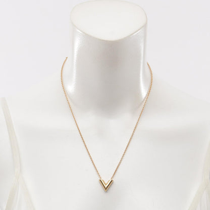 LOUIS VUITTON Essential V Plated Necklace
