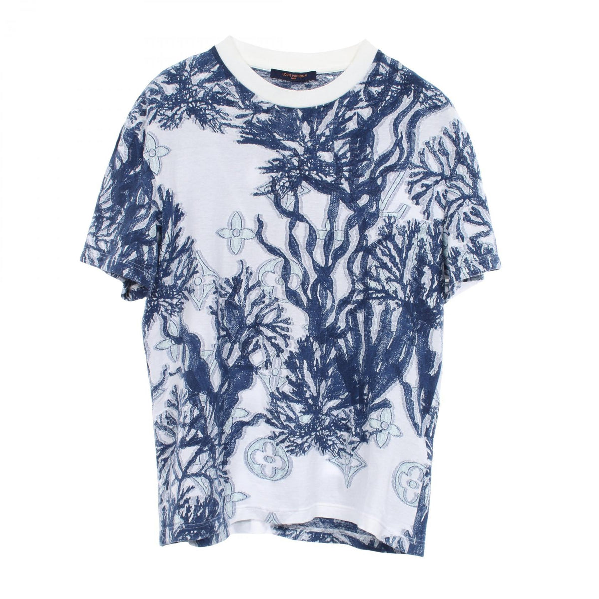 LOUIS VUITTON Graphic Monogram T-Shirt Blue Size L