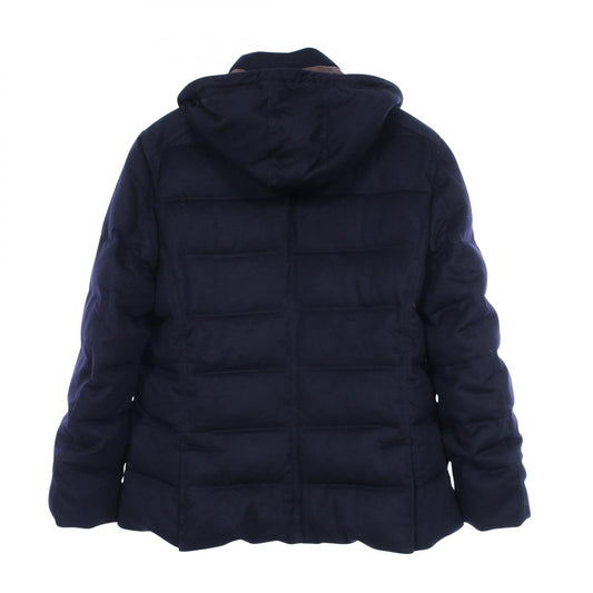 Brunello Cucinelli Cashmere Down Jacket Navy Size XXL