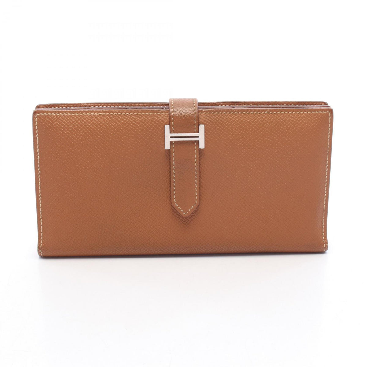 HERMES Bearn Soufflet Gold Long Wallet